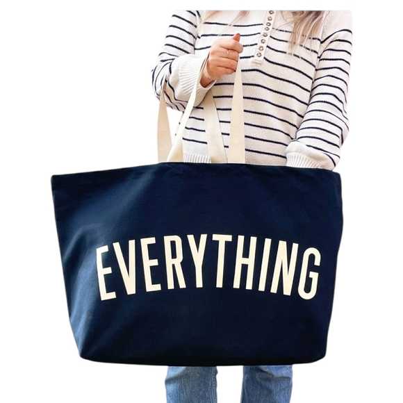 Handbags - NWT! XL 'EVERYTHING' Durable Cobalt Blue & White Tote